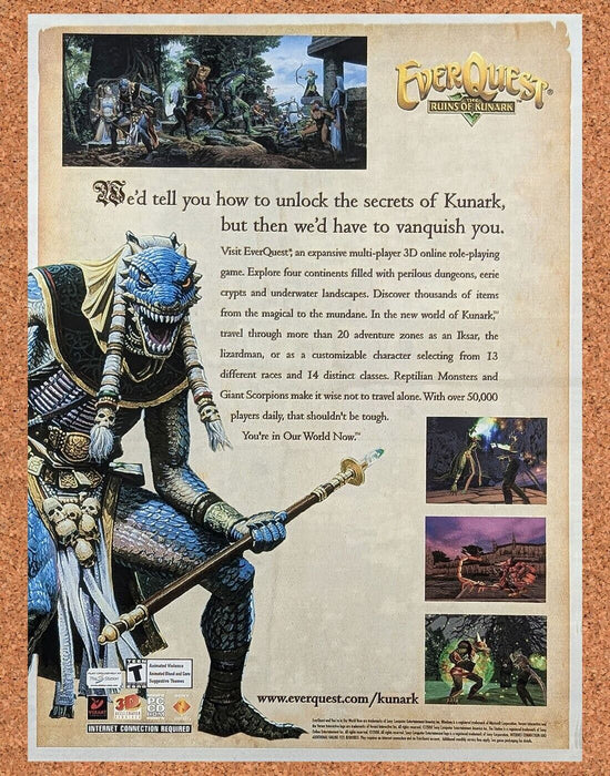 2002 EverQuest Ruins Of Kunark PC Original Ad - for just $17.99! 