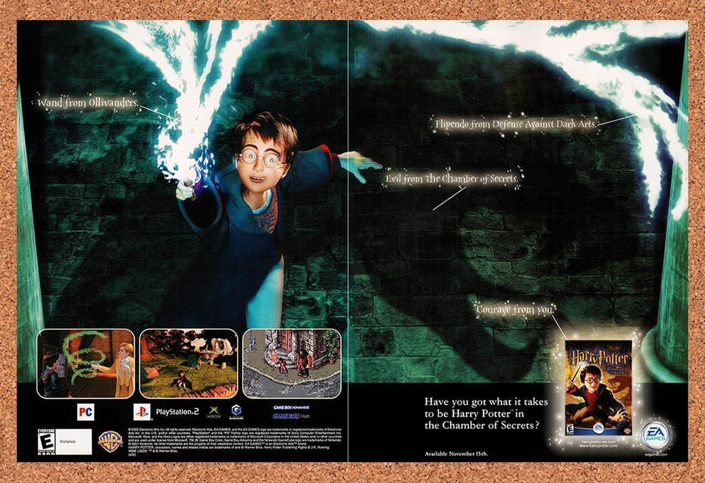 2002 Harry Potter Chamber Of Secrets PS2 Original Ad v1 - for just $23.99! 