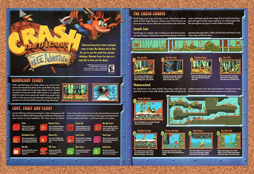 2004 Crash Bandicoot Huge Adventure GBA Original Ad v2 - for just $21.49! 