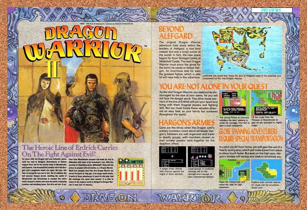 1992 Dragon Warrior II NES Original Ad v2 - for just $23.49! 