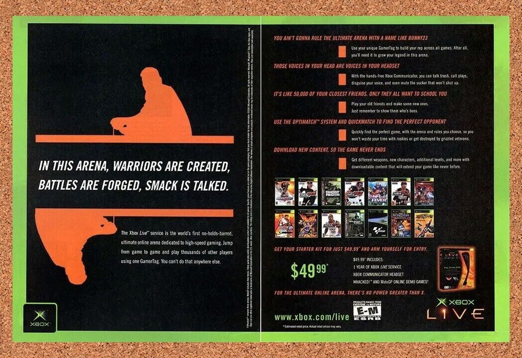 2005 Microsoft Xbox Live Original Ad v1 - for just $22.49! 