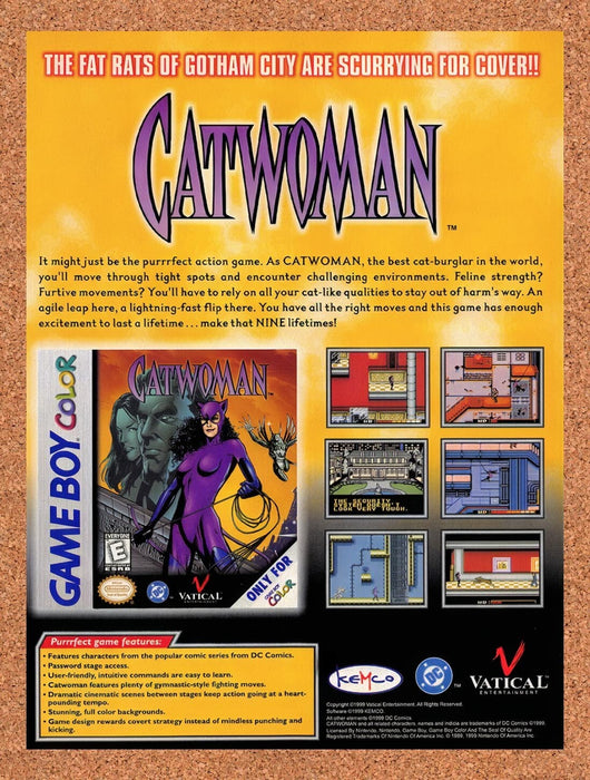 1999 Catwoman Game Boy Original Ad v1 - for just $17.99! 
