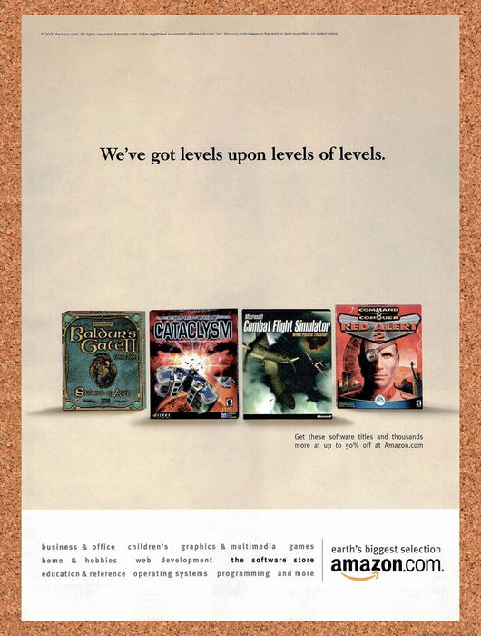 2000 Amazon PC Games Original Ad v1 - for just $17.99! 