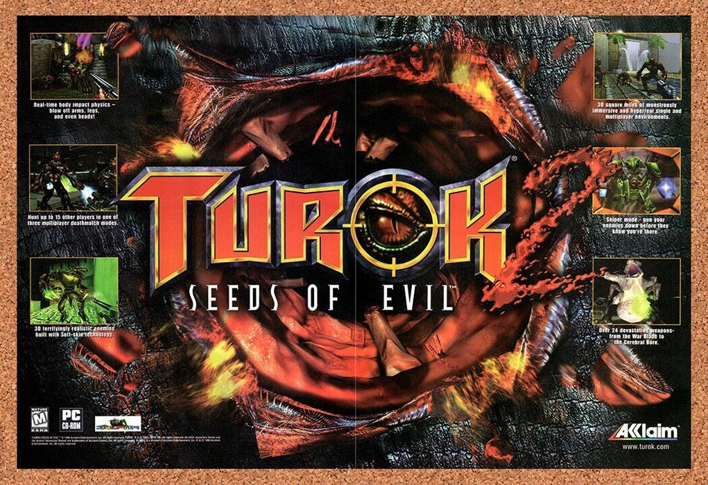 1998 Turok 2 Seeds Of Evil PC Original Ad v2 - for just $21.49! 