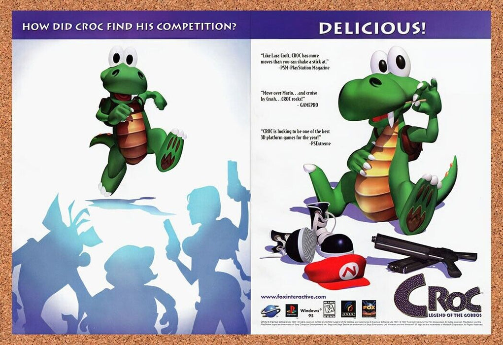 1997 Croc Legend Of The Gobbos PS1 Original Ad v1 - for just $21.49! 