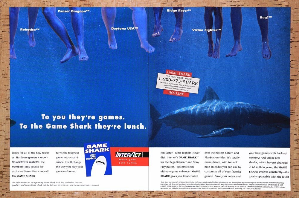 1996 GameShark Video Game Enhancer Original Ad v14 - for just $21.49! 