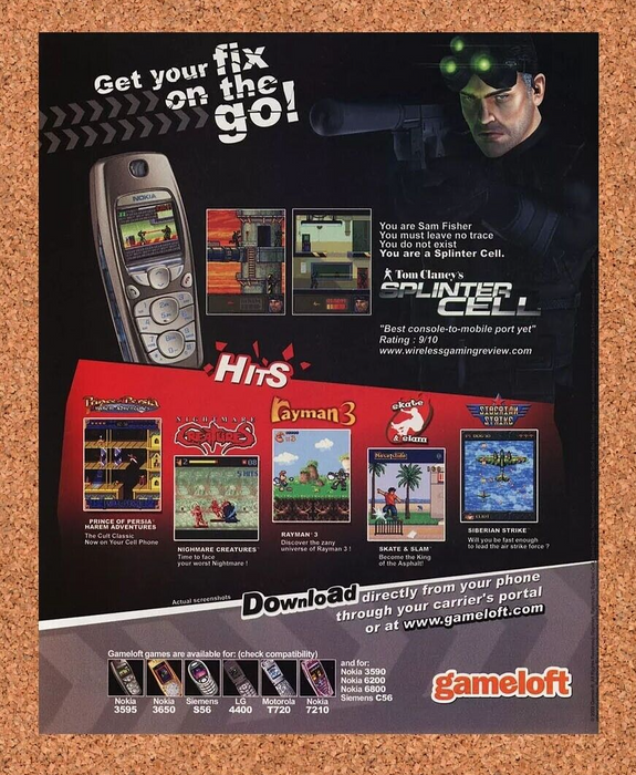 2005 Splinter Cell Gameloft Mobile Original Ad v1 - for just $17.99! 