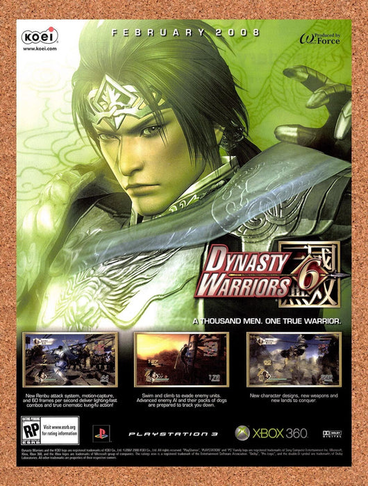 2008 Dynasty Warriors 6 Xbox 360 Original Ad v1 - for just $17.99! 