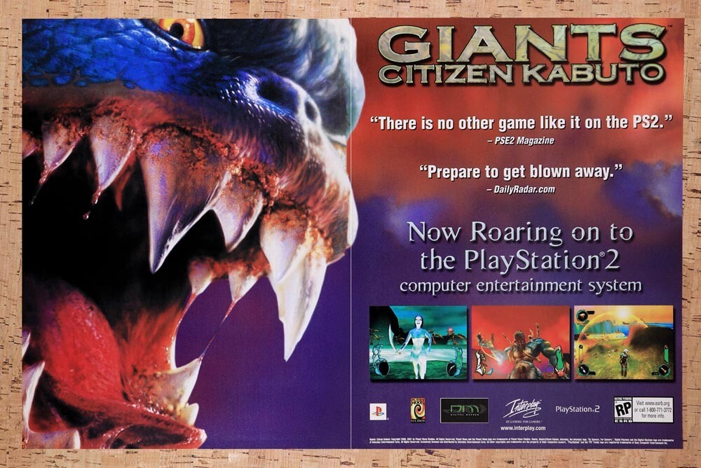 2001 Giants Citizen Kabuto PS2 Original Ad v10 - for just $21.49! 