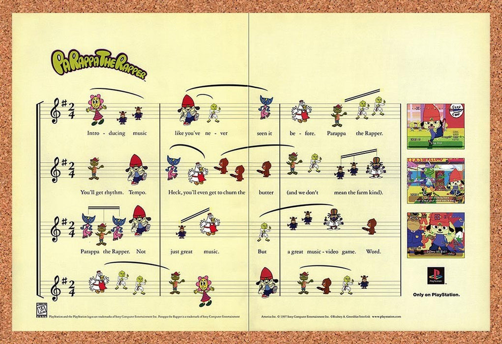 1998 PaRappa The Rapper PS1 Original Advertisement v1 - for just $23.99! 