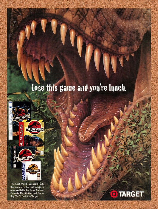 1997 The Lost World Jurassic Park PS1 At Target Original Ad v1 - for just $18.49! 