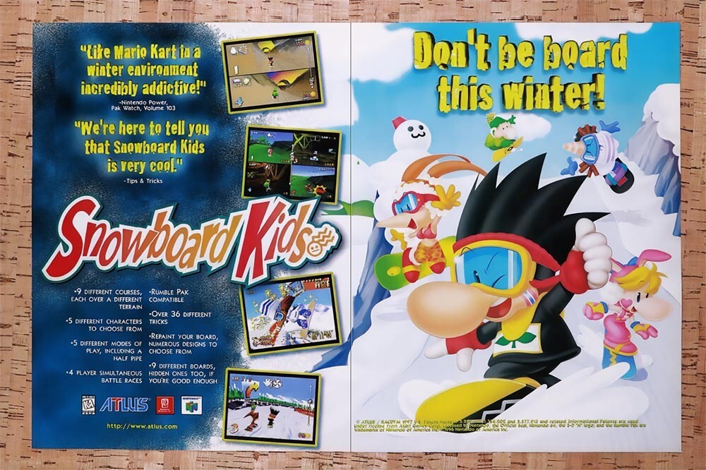 1998 Snowboard Kids N64 Original Ad v1 - for just $21.49! 
