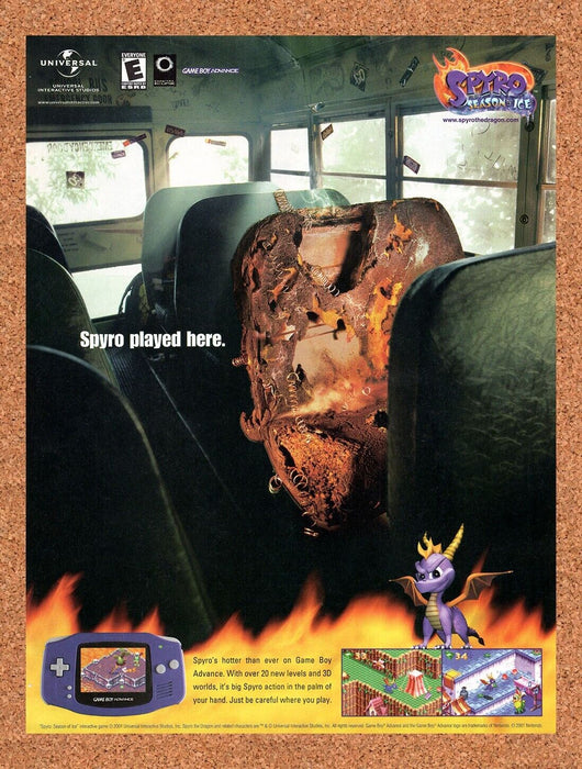 2001 Spyro Season Of Ice GBA Original Ad v1 - for just $17.99! 