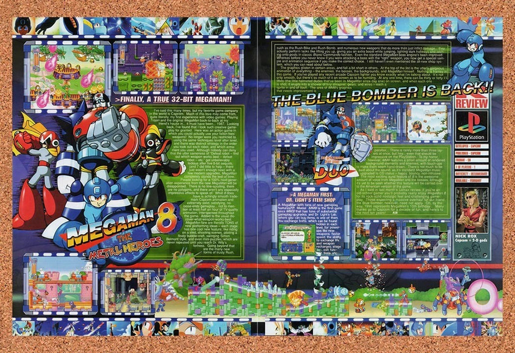 1997 Mega Man 8 The Metal Heroes PS1 Original Advertisement vr1 - for just $23.99! 