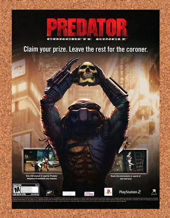 2006 Predator Concrete Jungle PS2 Xbox Original Ad - for just $17.99! 