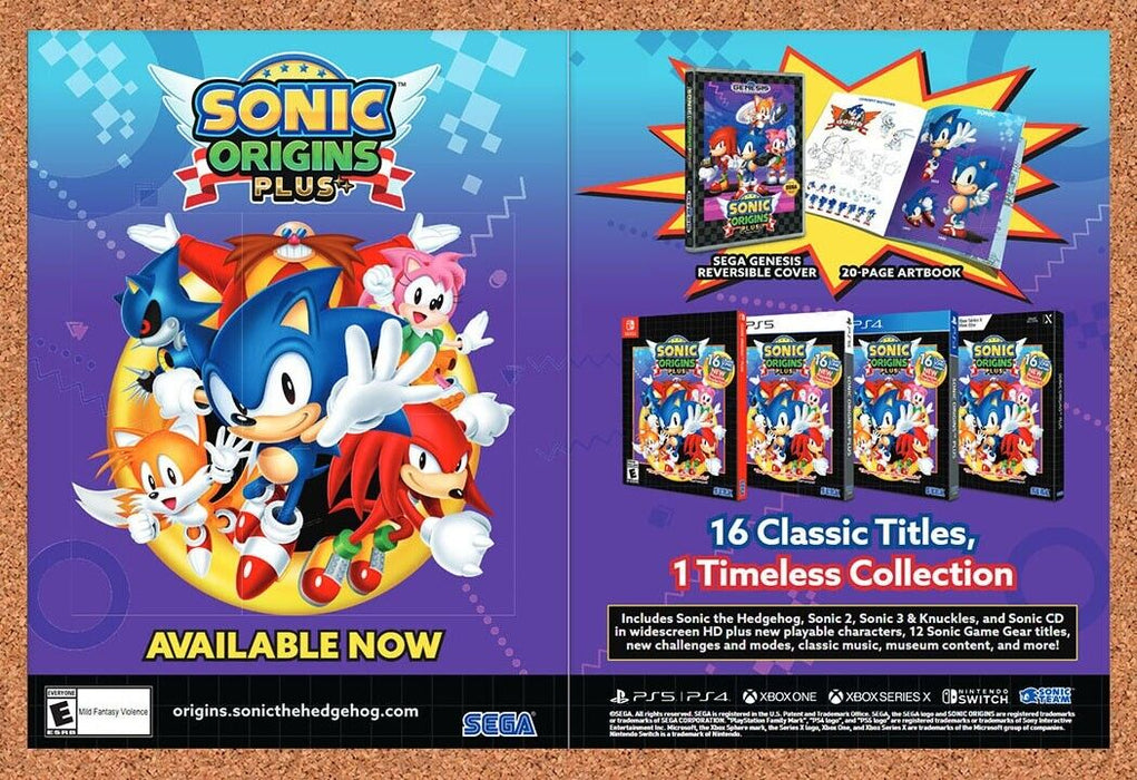 2023 Sonic Origins Plus Switch Original Ad - for just $21.49! 