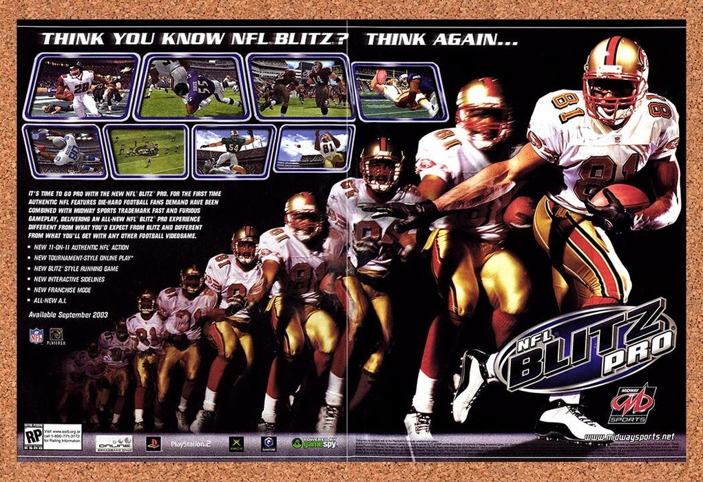 2003 NFL Blitz Pro PS2 Original Advertisement v2 - for just $23.99! 