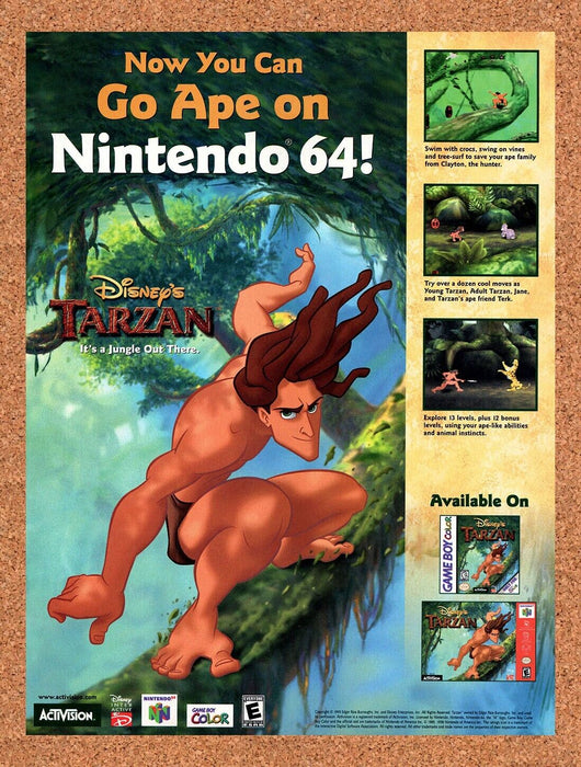 2000 Tarzan N64 Original Ad - for just $17.99! 