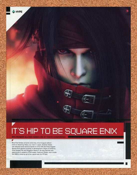 1992 Final Fantasy VII PS1 Vincent Original Ad - for just $17.99! 