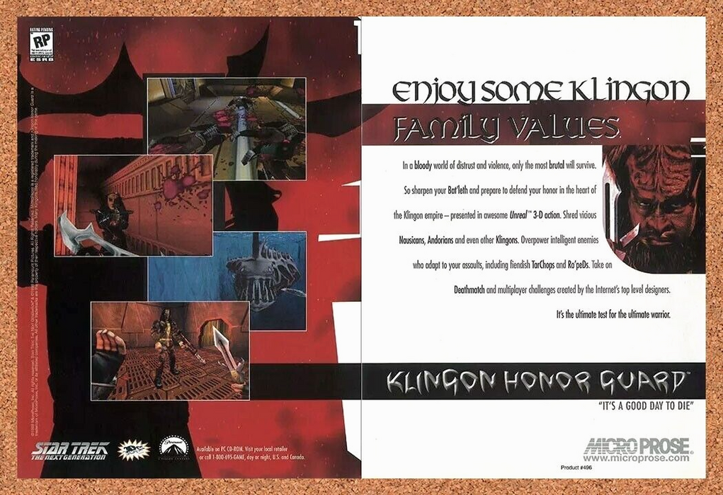 2000 Star Trek Klingon Honor Guard PC Original Ad v2 - for just $21.49! 
