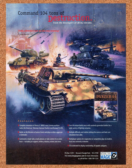 2000 Panzer 44 PC Original Ad - for just $17.99! 