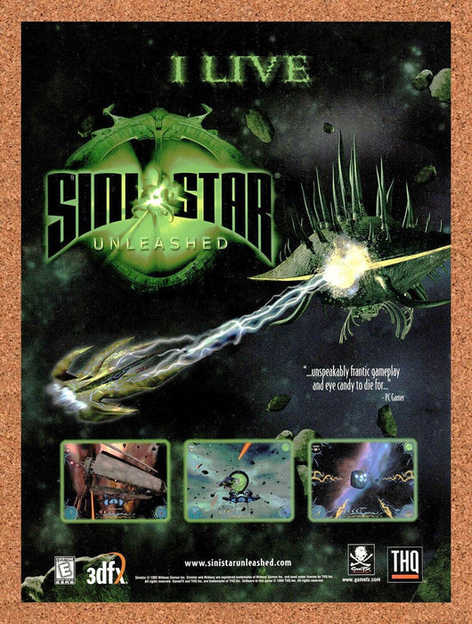 1999 Sinistar Unleashed PC Original Ad - for just $17.99! 