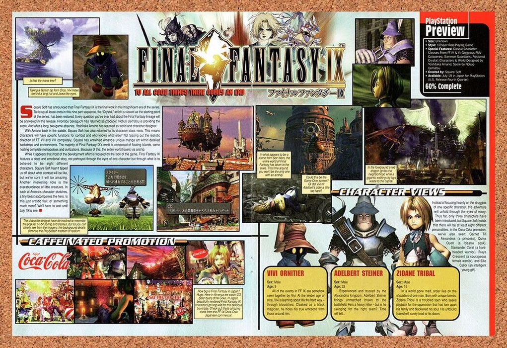 2000 Final Fantasy IX PS1 Original Ad - for just $21.49! 