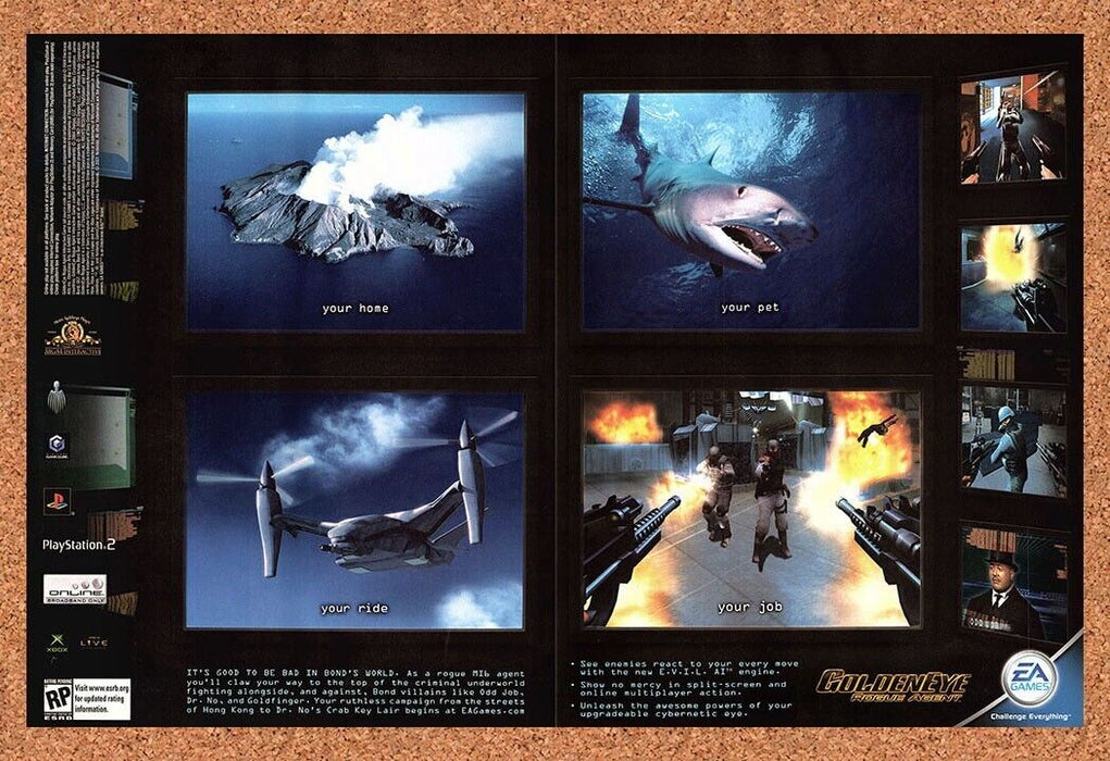 2004 007 Goldeneye Rogue Agent Original GameCube Ad - for just $21.49! 
