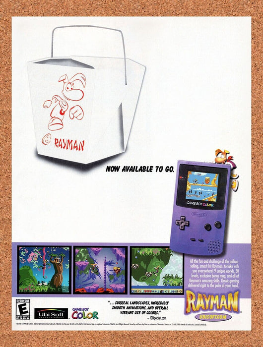 2000 Rayman GBC Original Ad - for just $17.99! 