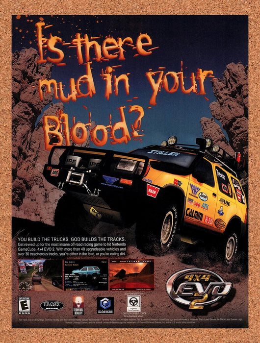 2002 4x4 EVO 2 GameCube Original Ad v4 - for just $16.57! 