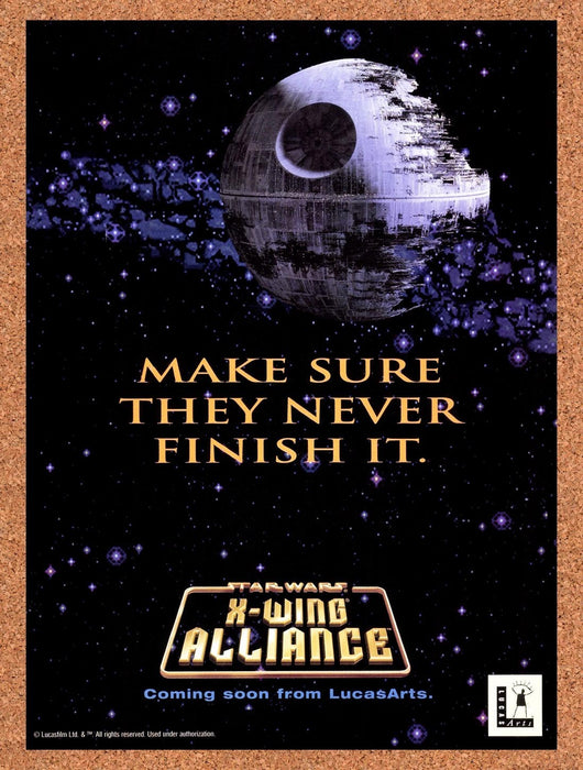 1999 Star Wars X-Wing Alliance PC Original Advertisement v3 - for just $19.49! 