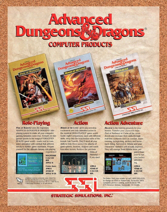 1990 Advanced Dungeons & Dragons PC Original Ad v1 - for just $18.49! 
