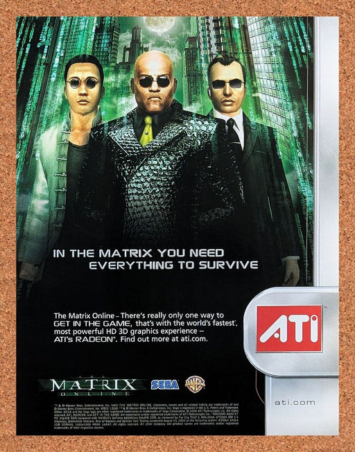 2007 The Matrix Online PC Original ATI Radeon Ad v2 - for just $17.99! 
