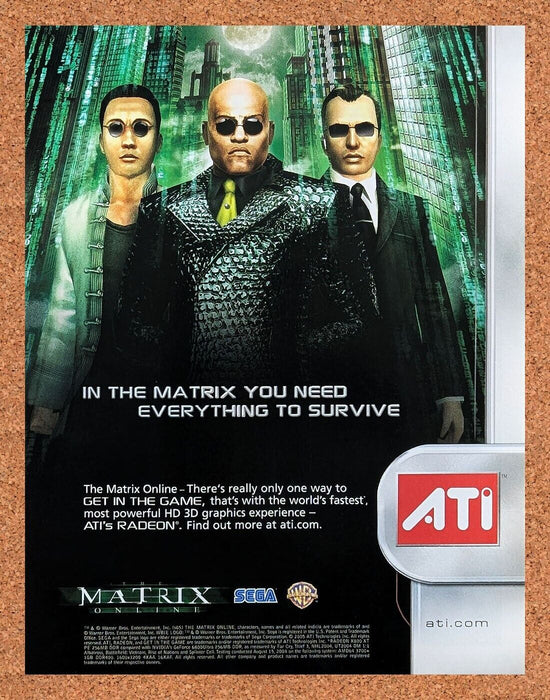 2007 The Matrix Online PC Original ATI Radeon Ad v2 - for just $17.99! 