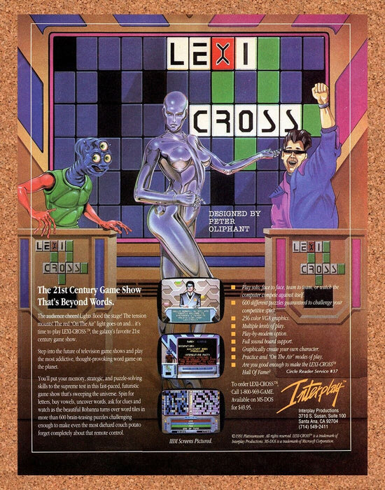 1991 Lexi-Cross MS-DOS Original Ad - for just $17.99! 