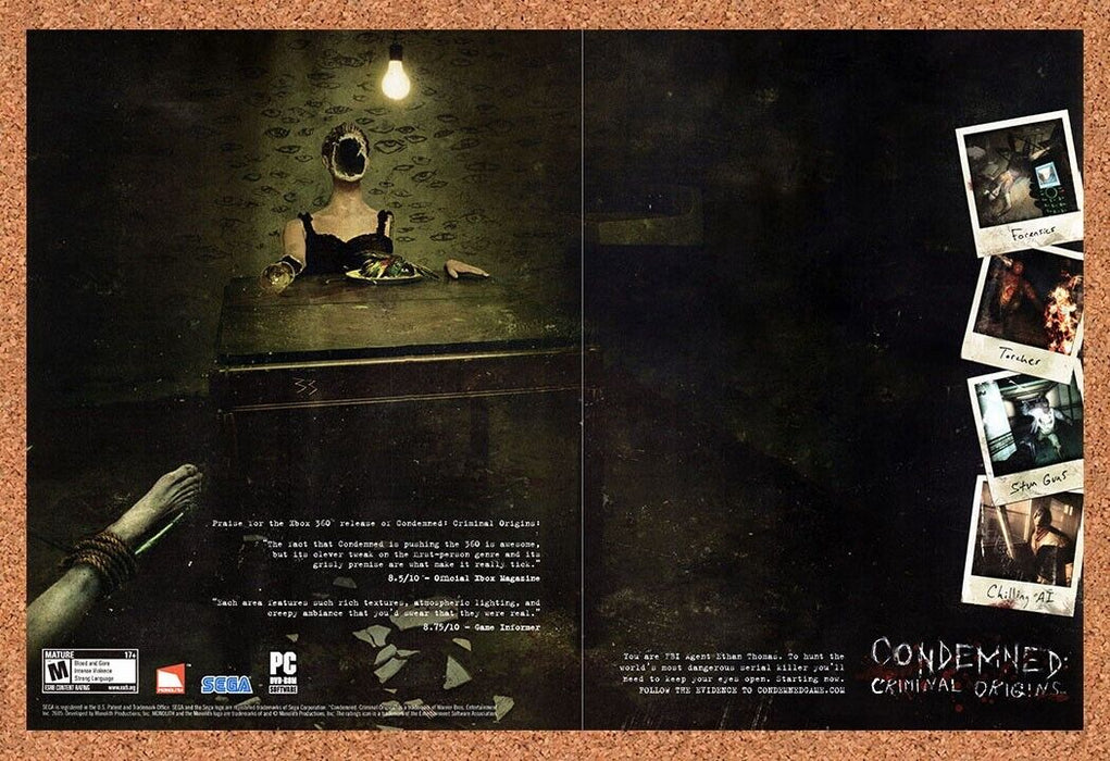 2006 Condemned Criminal Origins Xbox 360 Original Ad v1 - for just $21.49! 