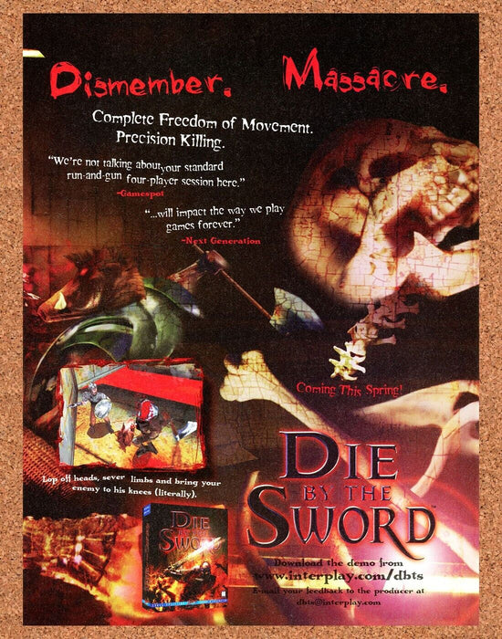 2000 Die By The Sword PC Original Ad v3 - for just $17.99! 