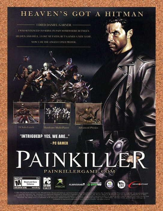2007 Painkiller Xbox Original nVidia Ad v1 - for just $17.99! 