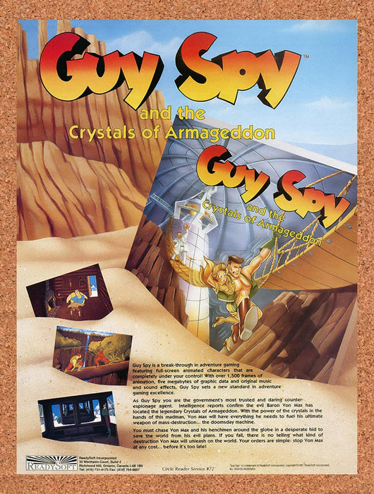 1992 Guy Spy And The Crystals Of Armageddon PC Original Ad v1 - for just $19.49! 