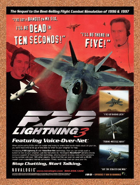 1999 F-22 Lightning 3 PC Original Advertisement v1 - for just $19.49! 
