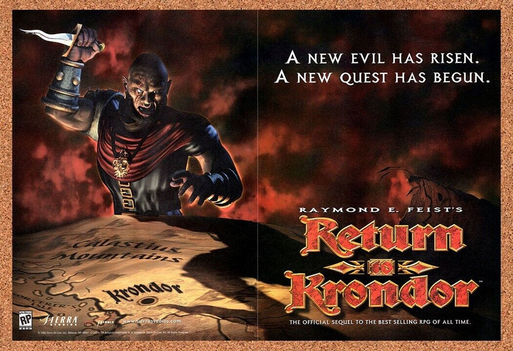 1998 Return To Krondor PC Original Ad - for just $21.49! 