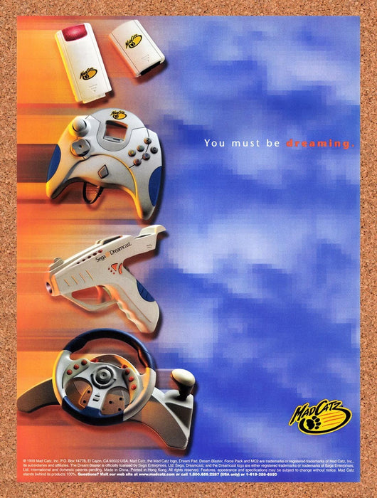 1999 Mad Catz Dreamcast Accessories Original Advertisement v6 - for just $19.49! 