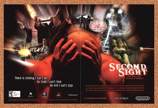 2004 Original Second Sight PS2 Ad - for just $21.49! 