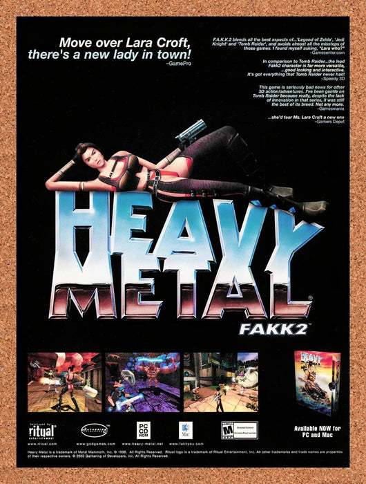 2000 Heavy Metal Fakk 2 PC Original Advertisement v4 - for just $19.49! 