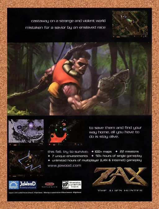 2001 Zax The Alien Hunter PC Original Ad v1 - for just $17.99! 
