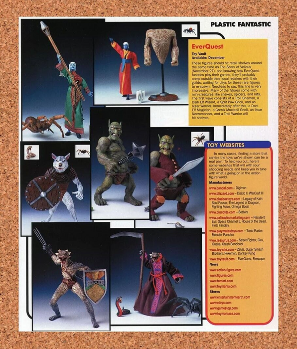 2001 Everquest Vanilla Action Figures Original Ad - for just $17.99! 