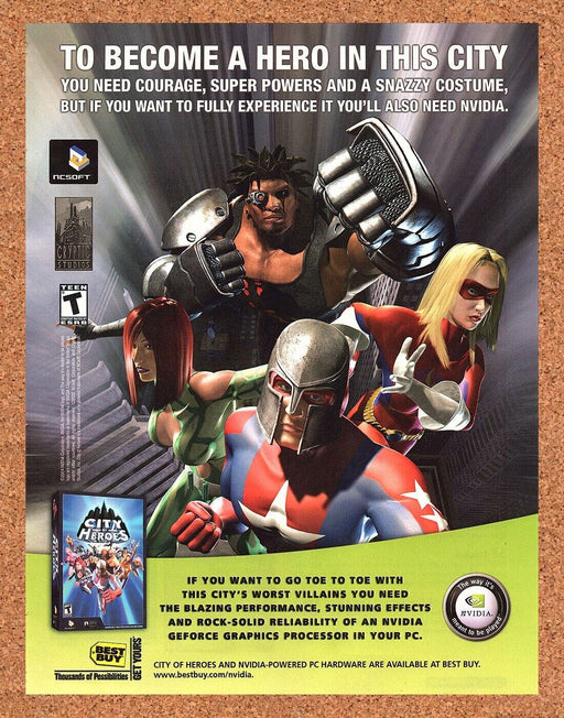 2004 City Of Heroes PS2 Original Nvidia Ad v1 - for just $17.99! 