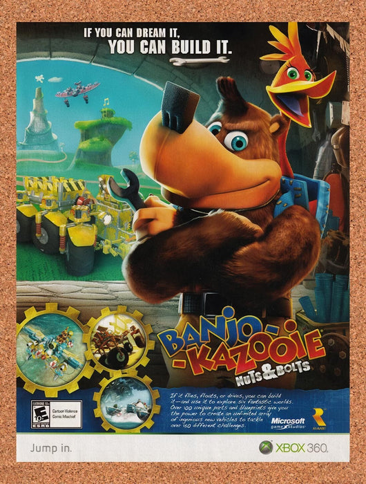 2009 Banjo Kazooie Nuts & Bolts Xbox 360 Original Ad v1 - for just $17.99! 