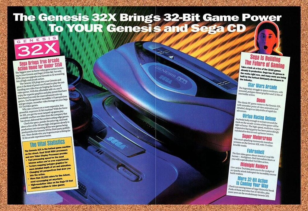 1994 Sega 32x Console Preview Original Ad v3 - for just $21.49! 