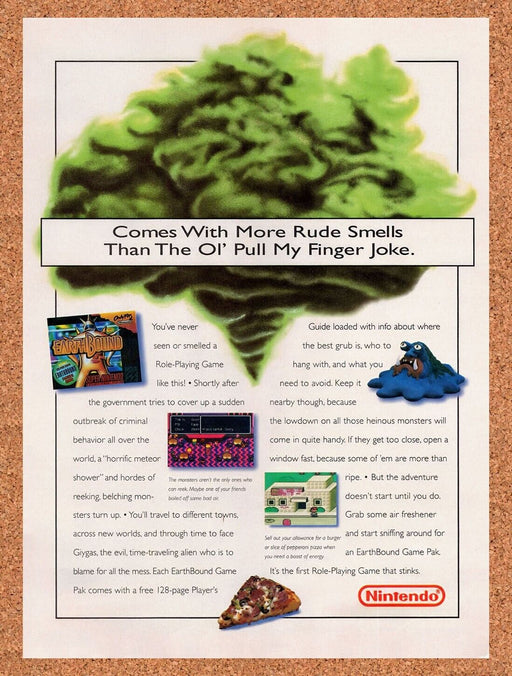 1995 Earthbound SNES Original Ad v1 - for just $18.29! 